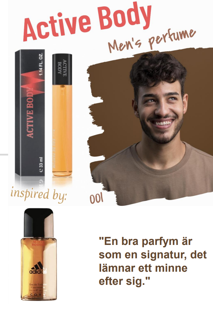 001. Active Body - mini parfym för män - inspirerad av Active Bodies*