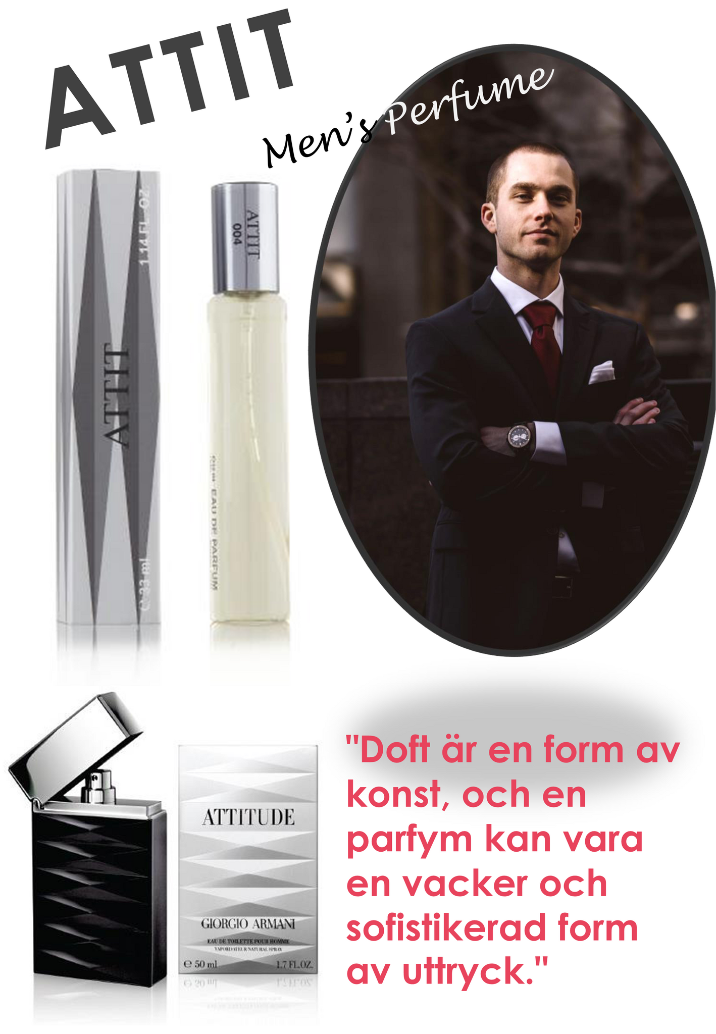 004. Atitt - mini parfym för män - inspirerad av Attitude*