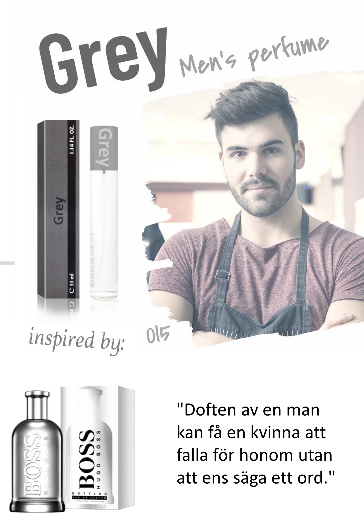 015. Grey - mini parfym för män - inspirerad av Grey*