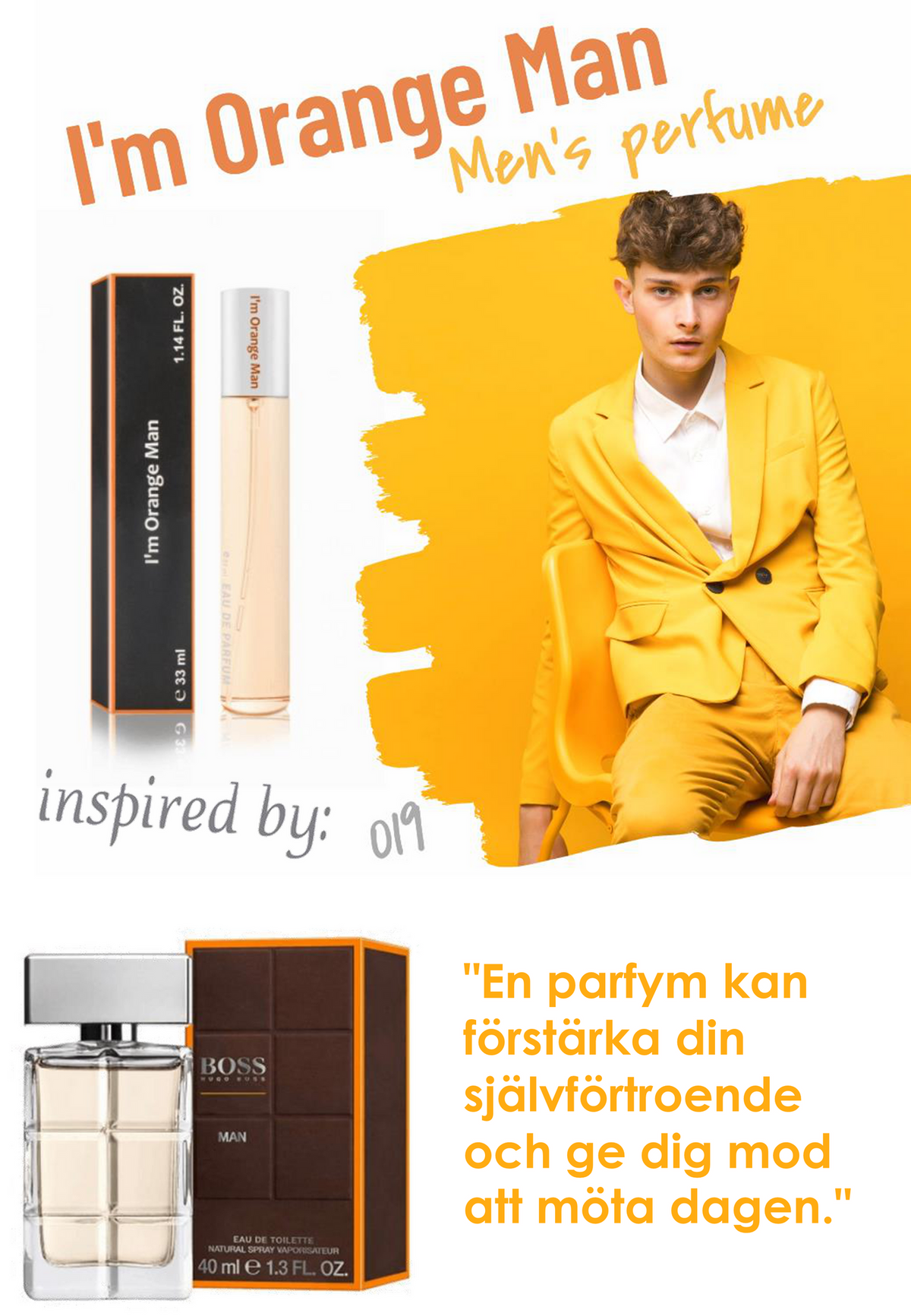 019. I'm Orange Man - mini parfym för män - inspirerad av Orange