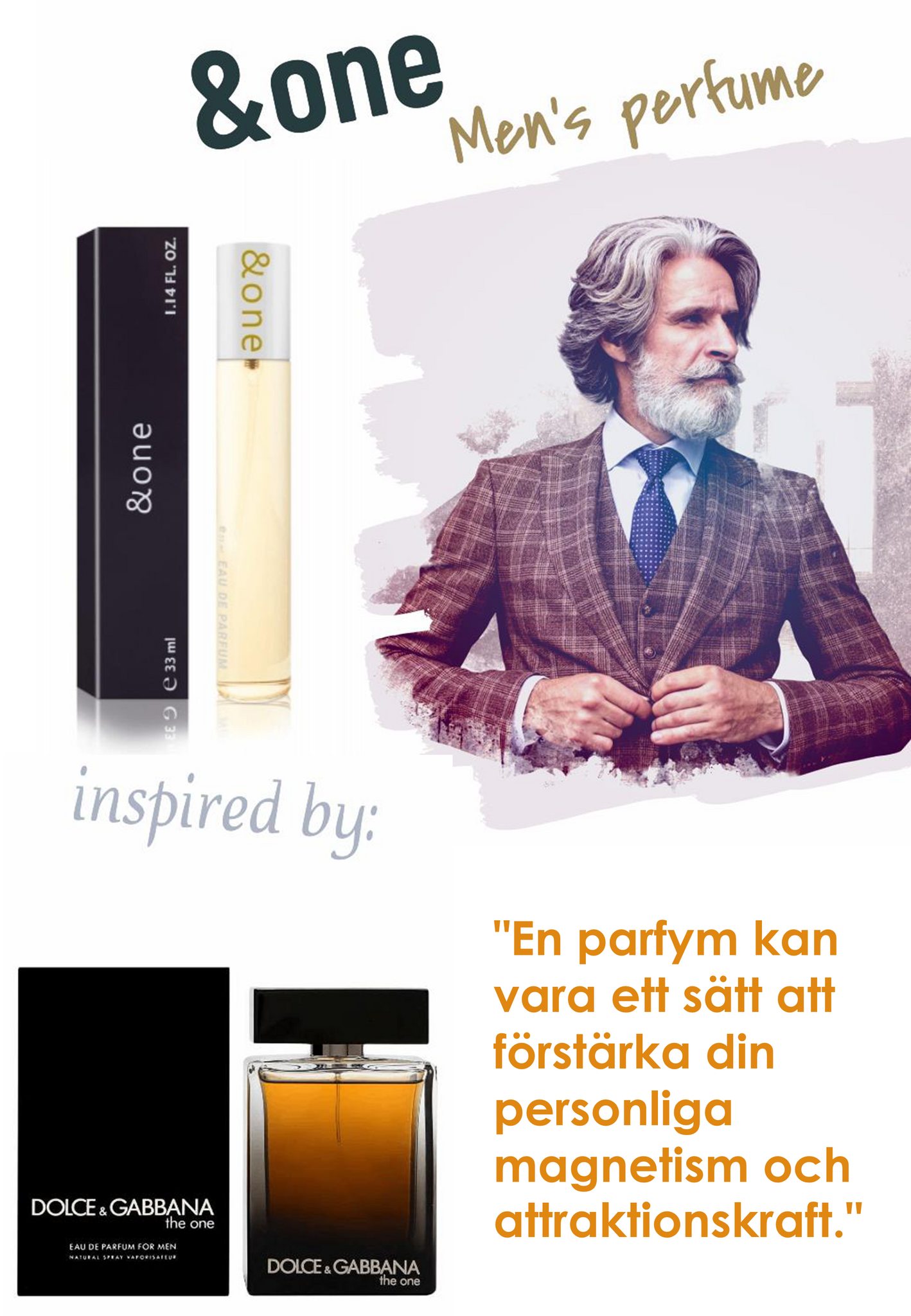 046. &One - mini parfym för män - inspirerad av THE ONE MEN*