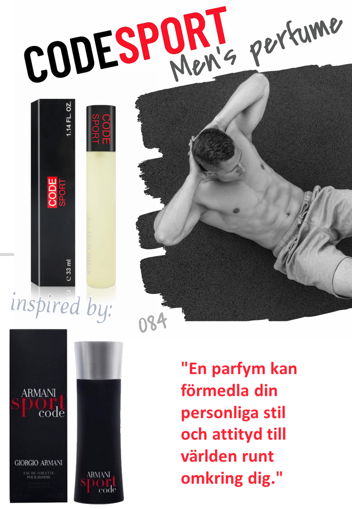 084. Code Sport - mini parfym för män - inspirerad av SPORT CODE*