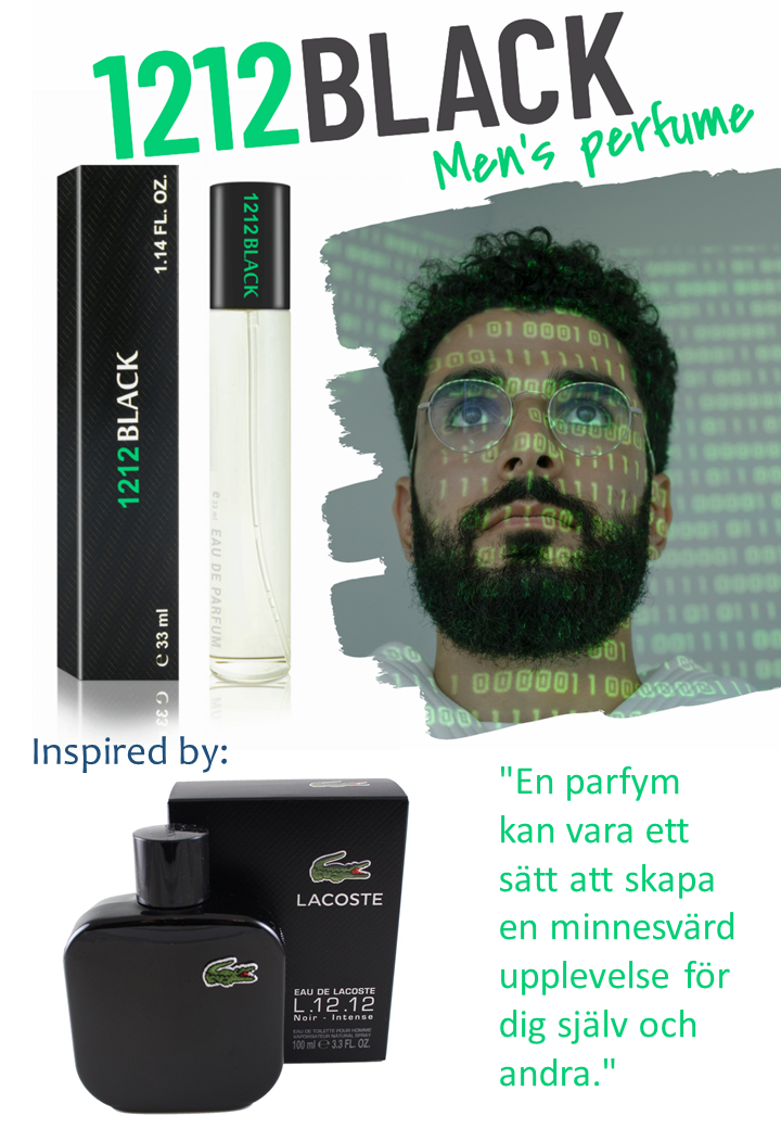126. 1212 BLACK - mini parfym för män - inspirerad av L1212 NOIR