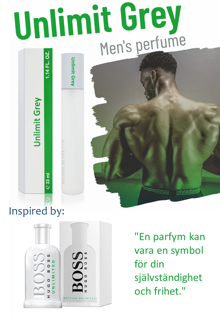 155. Unlimit Grey - mini parfym för män - inspirerad av BOTTLED UNLIMITED