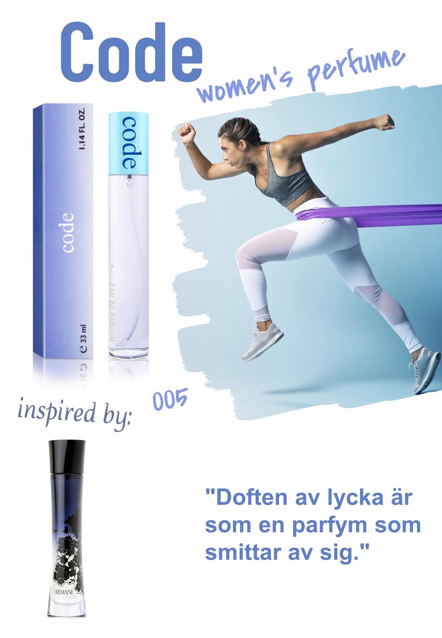 005. Code Woman - mini parfym för kvinnor - inspirerad av Code*