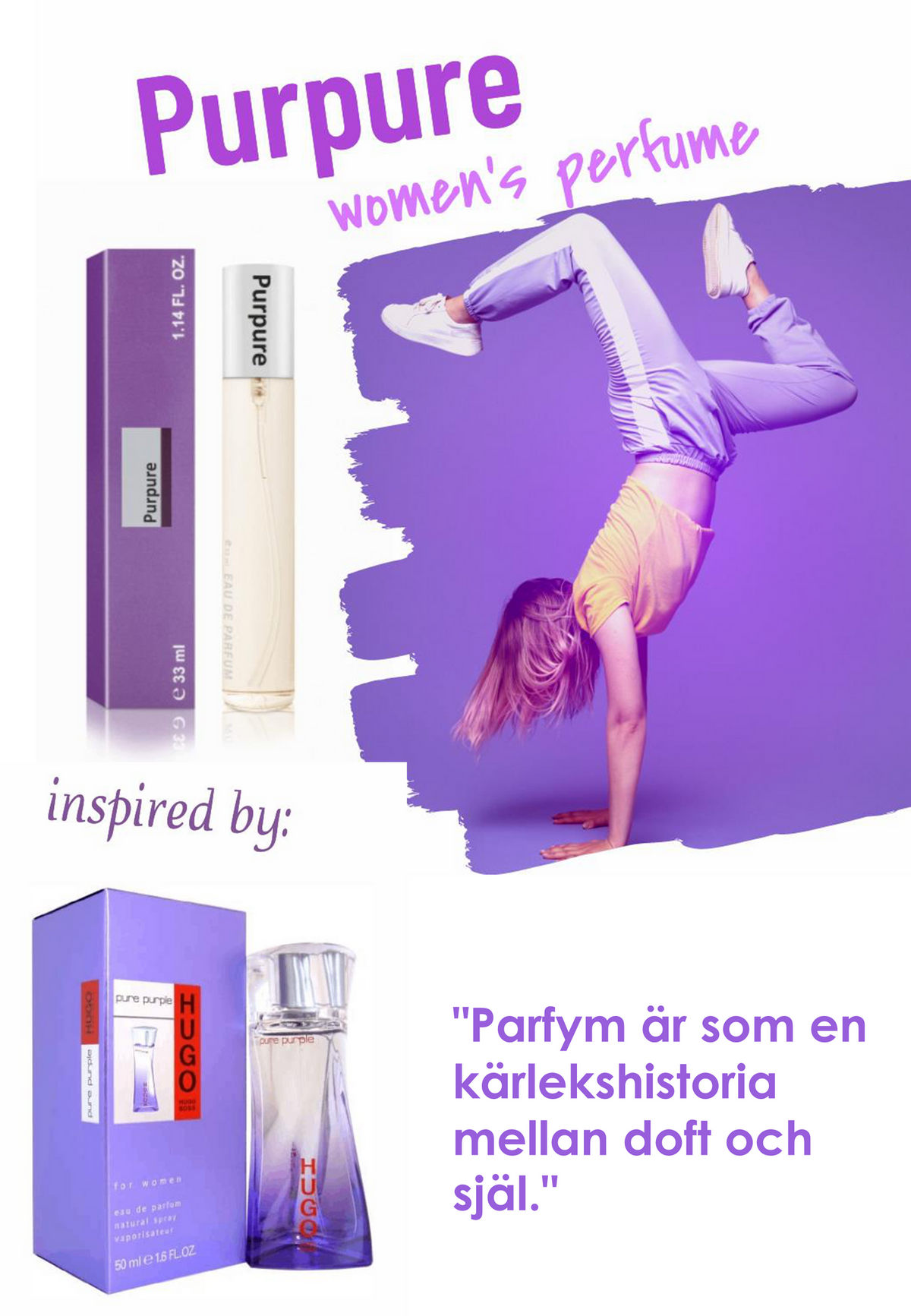 020. Purpure - mini parfym för kvinnor - inspirerad av pure purple*