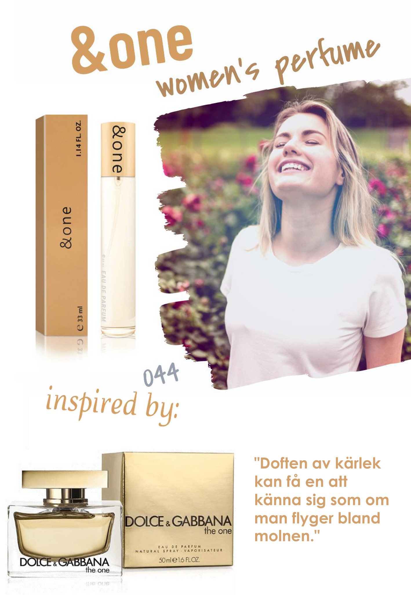 044. &One - mini parfym för kvinnor - inspirerad av THE ONE*