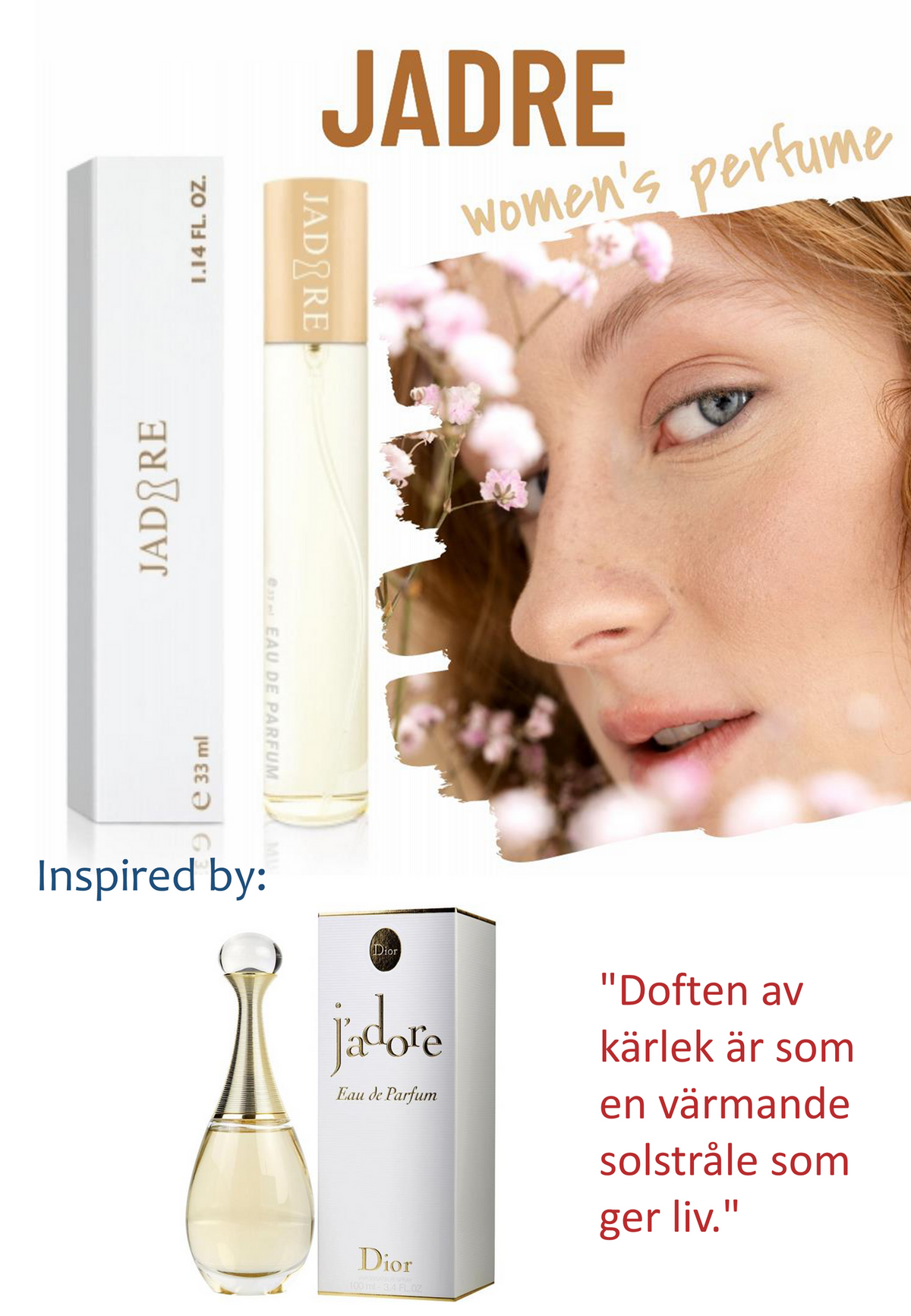 050. Jadre - mini parfym för kvinnor - inspirerad av JADORE*