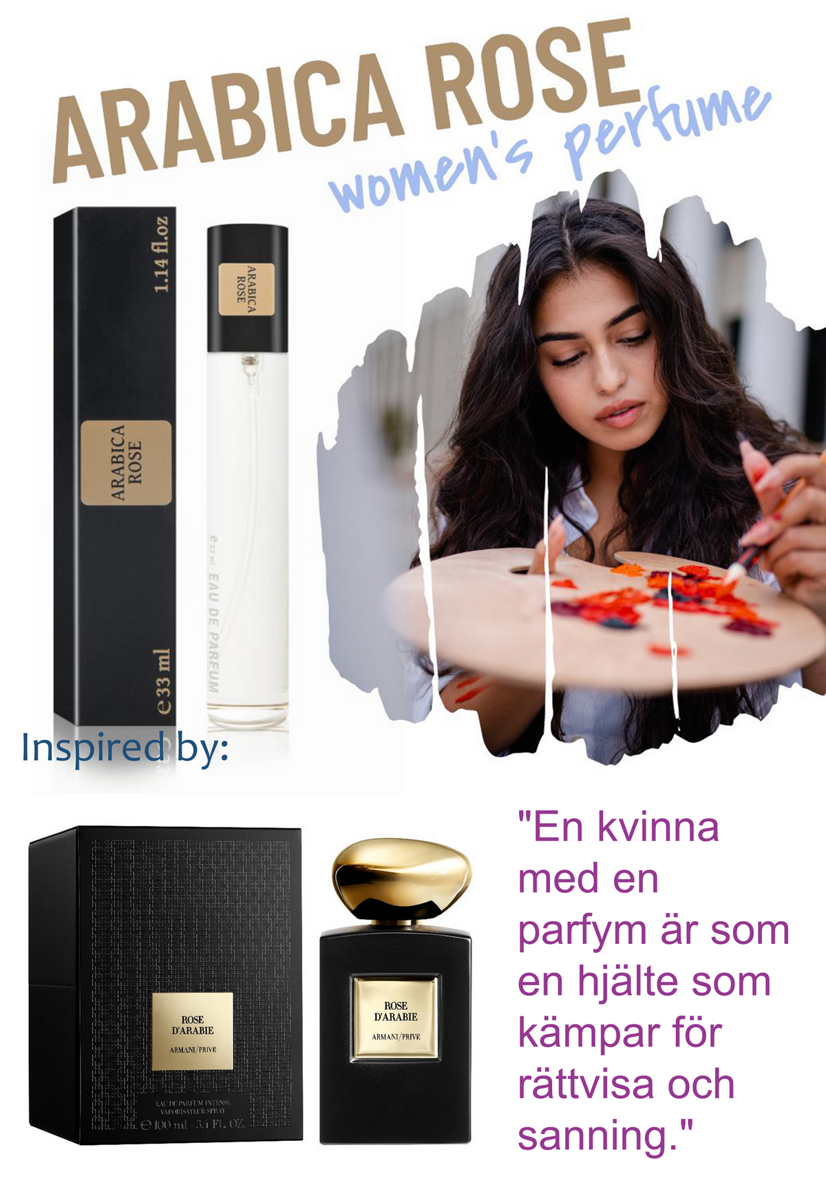 217. Arabica Rose - mini parfym för kvinnor - inspirerad av PRIVE ROSE D’ARABIE*
