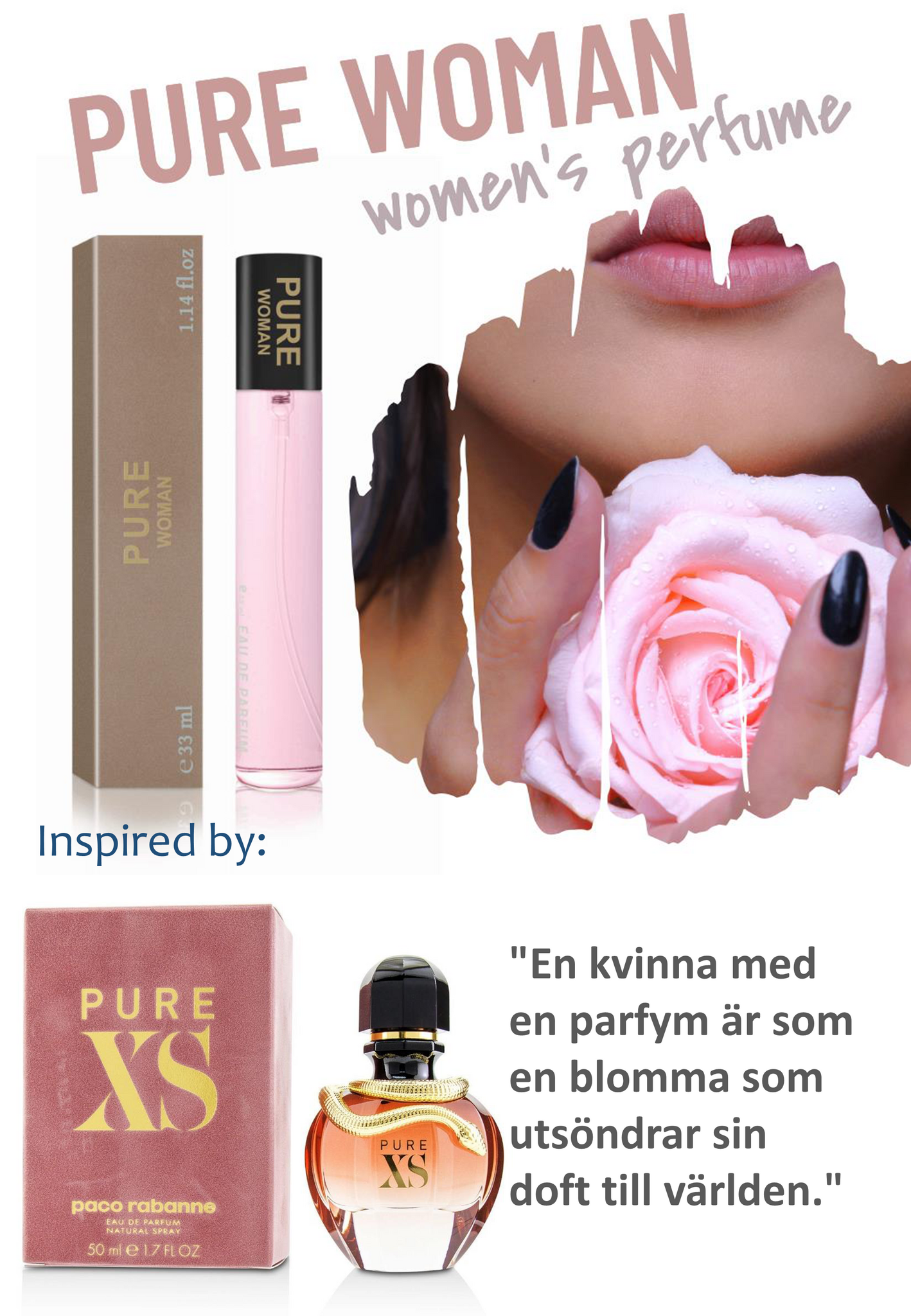 215. Pure Woman - mini parfym för kvinnor - inspirerad av PURE XS*