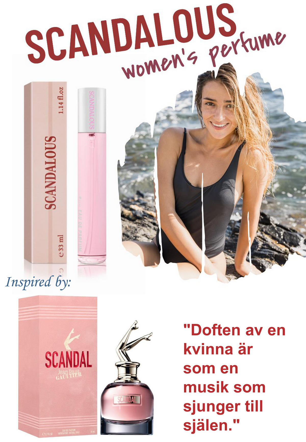 202. Scandalous - mini parfym för kvinnor - inspirerad av SCANDAL*