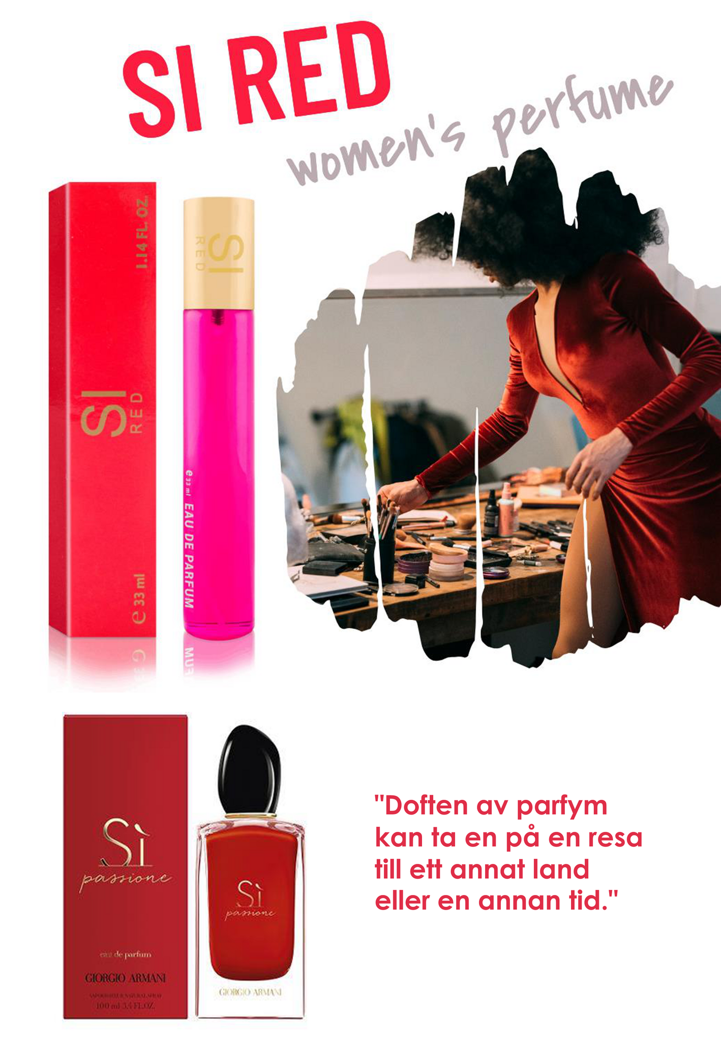 201. Si Red - mini parfym för kvinnor - inspirerad av SI PASSIONE*