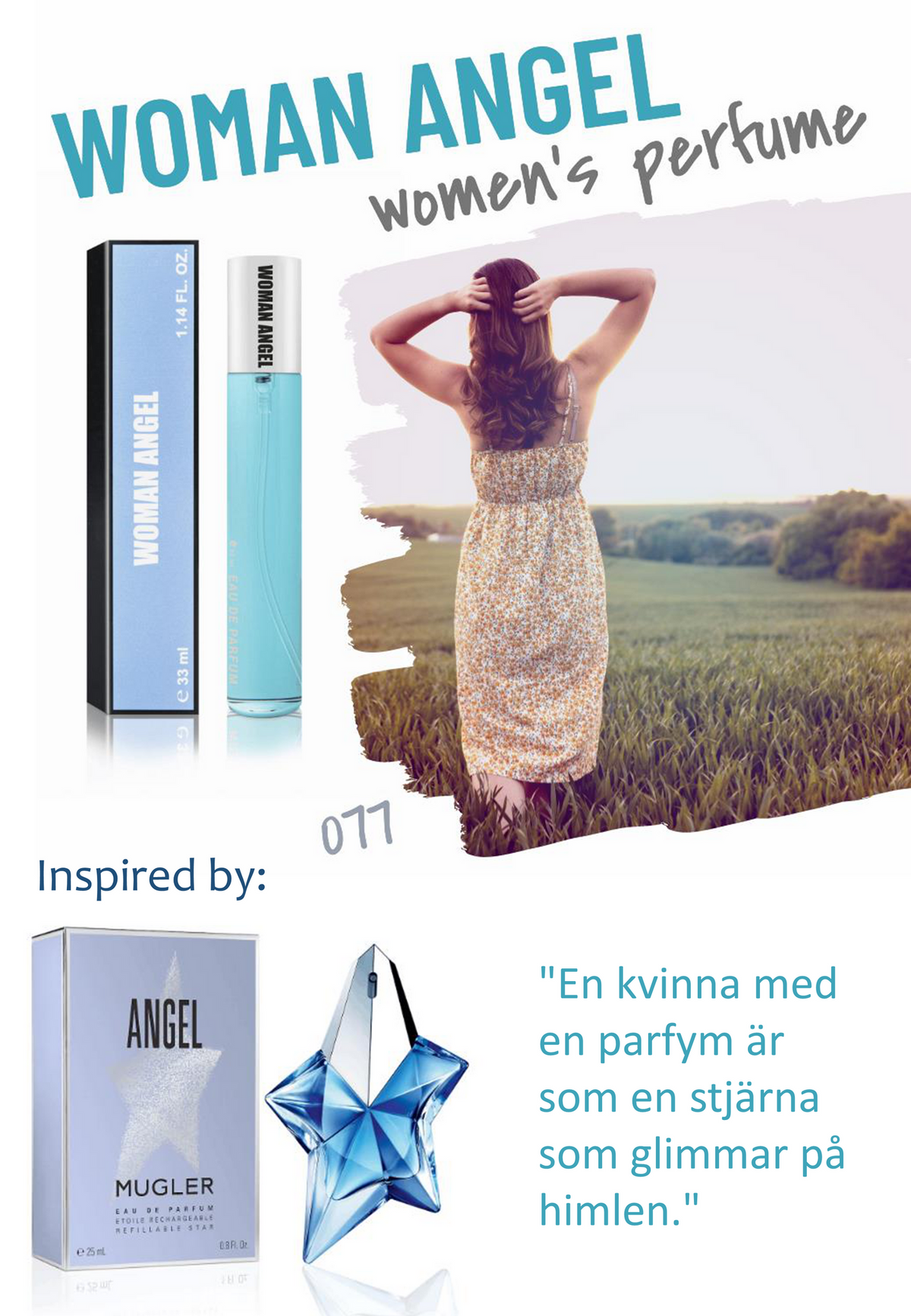 077. Woman Angel - mini parfym för kvinnor - inspirerad av ANGEL*