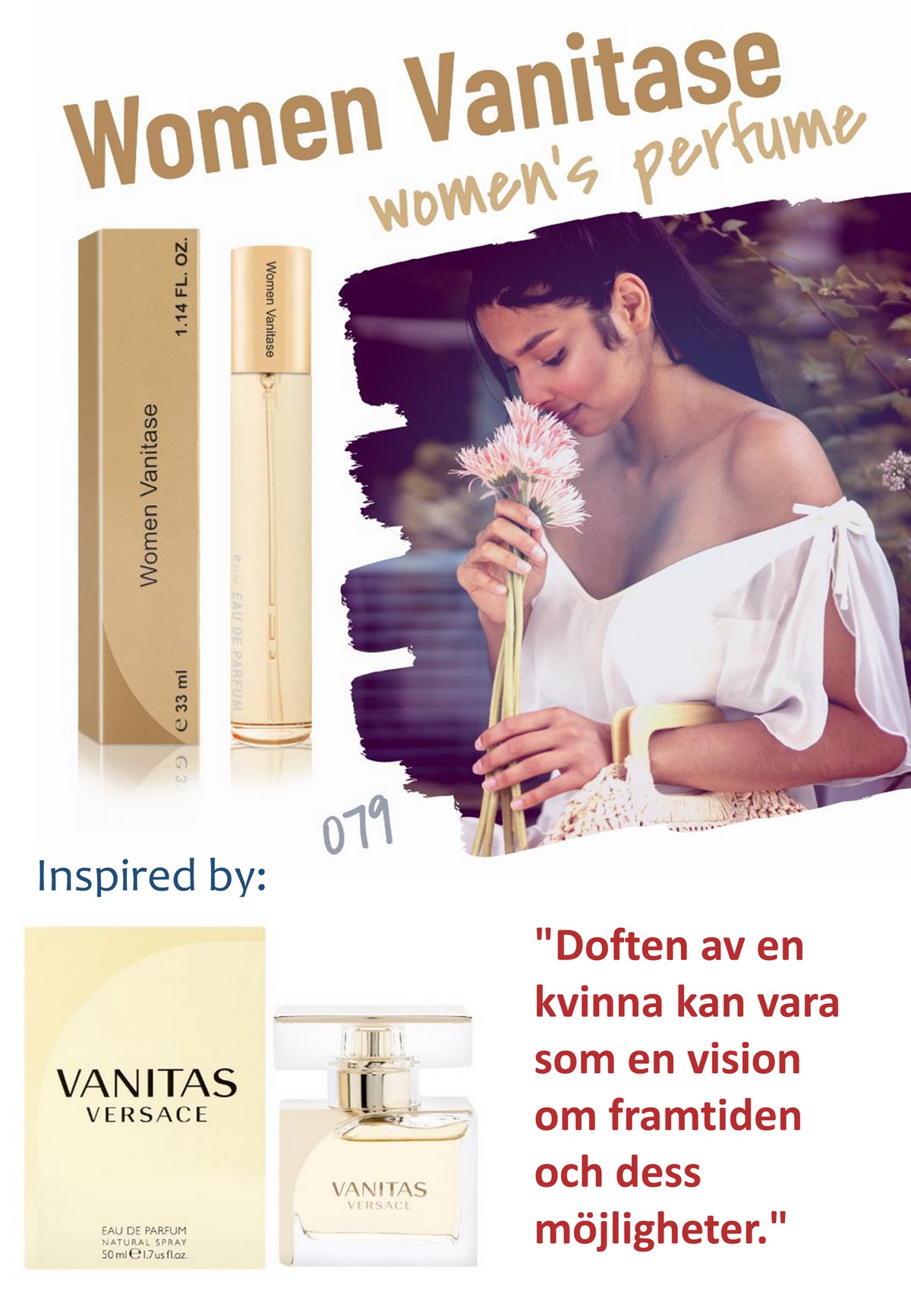 079. Women Vanitase - mini parfym för kvinnor - inspirerad av VANITAS*