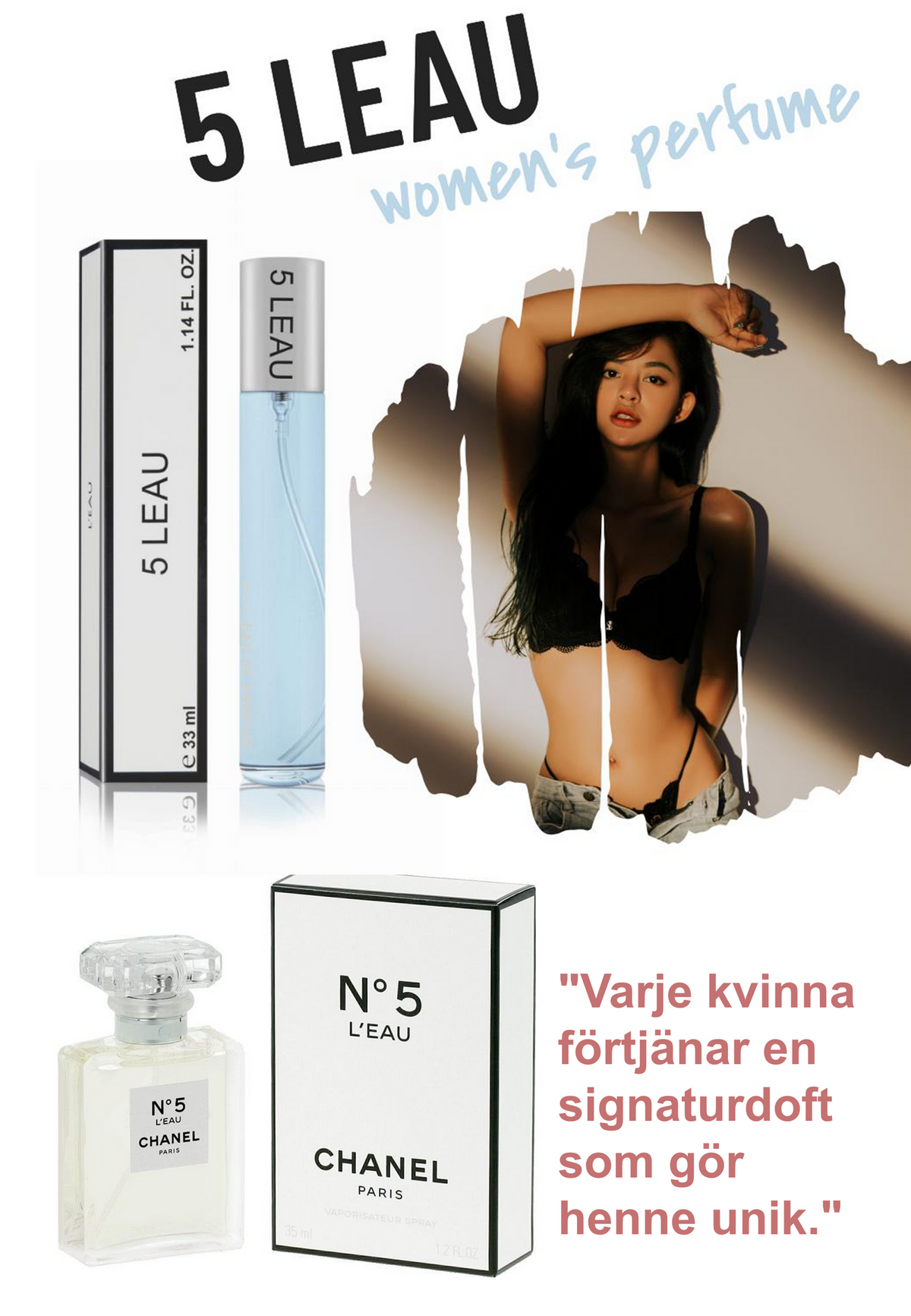 189. 5 LEAU - mini parfym för kvinnor - inspirerad av No5 L’EAU*