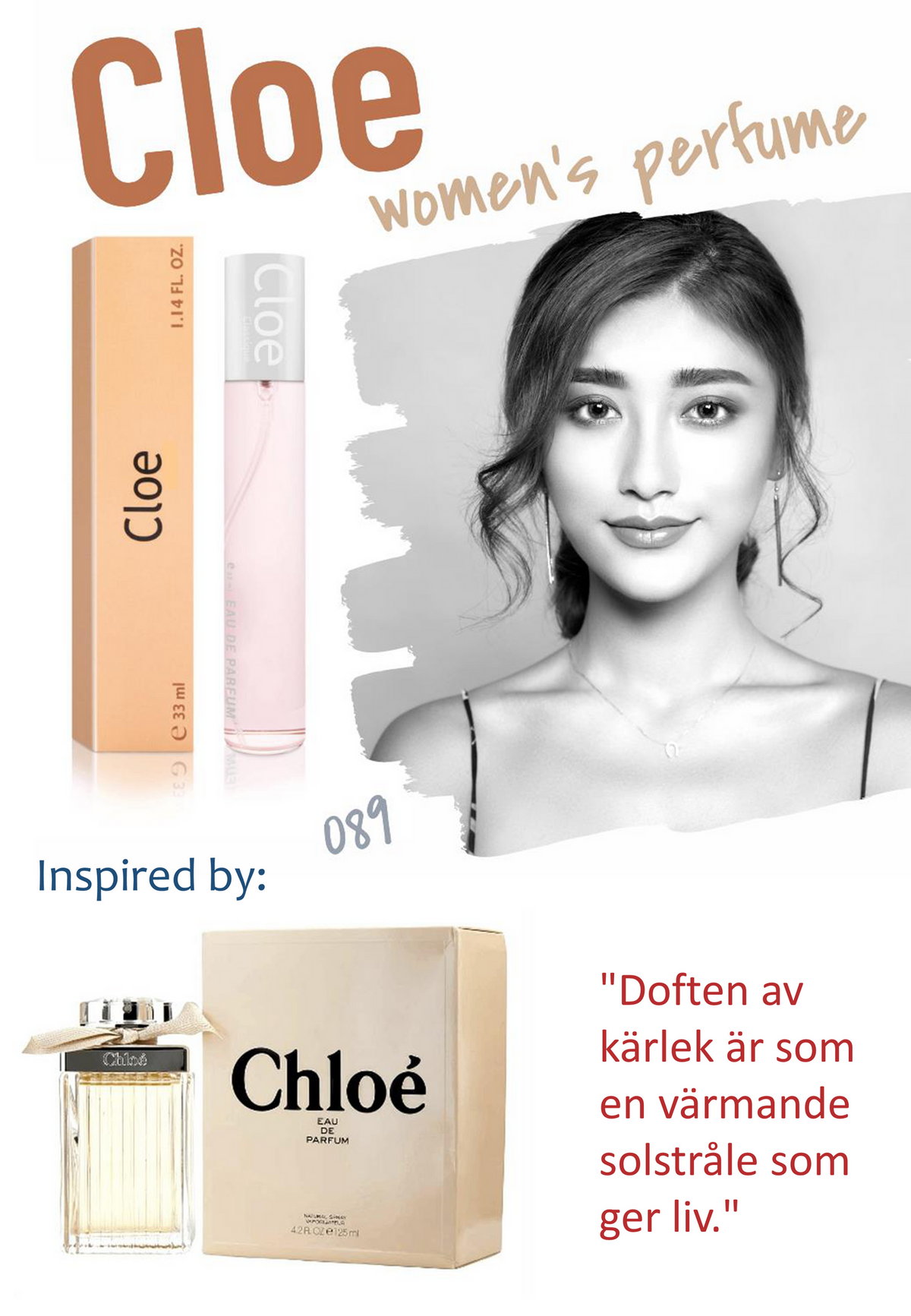 089. Cloe - mini parfym för kvinnor - inspirerad av Chloe*