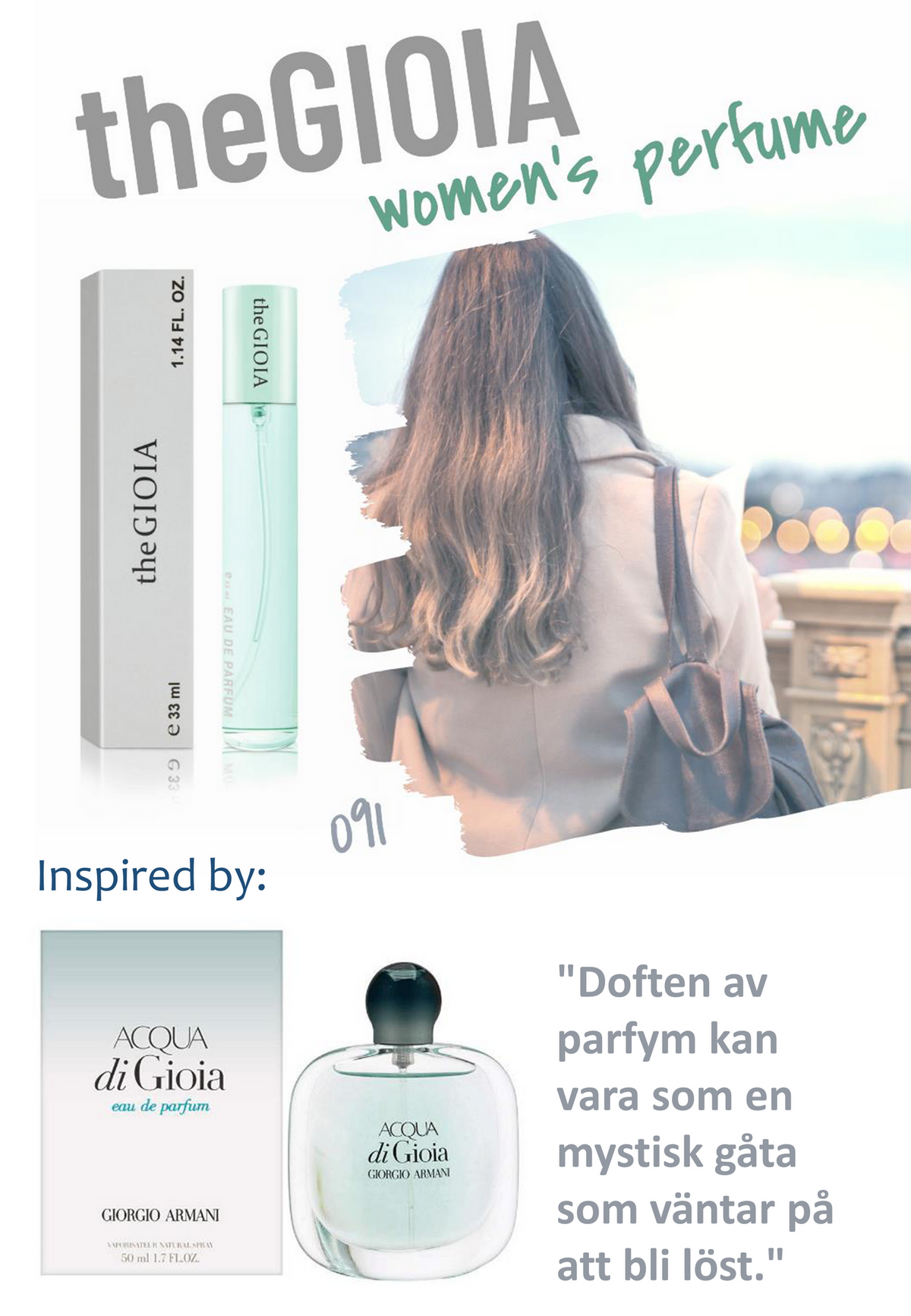 091. The Gioia - mini parfym för kvinnor - inspirerad av ACQUA DI GIOIA*