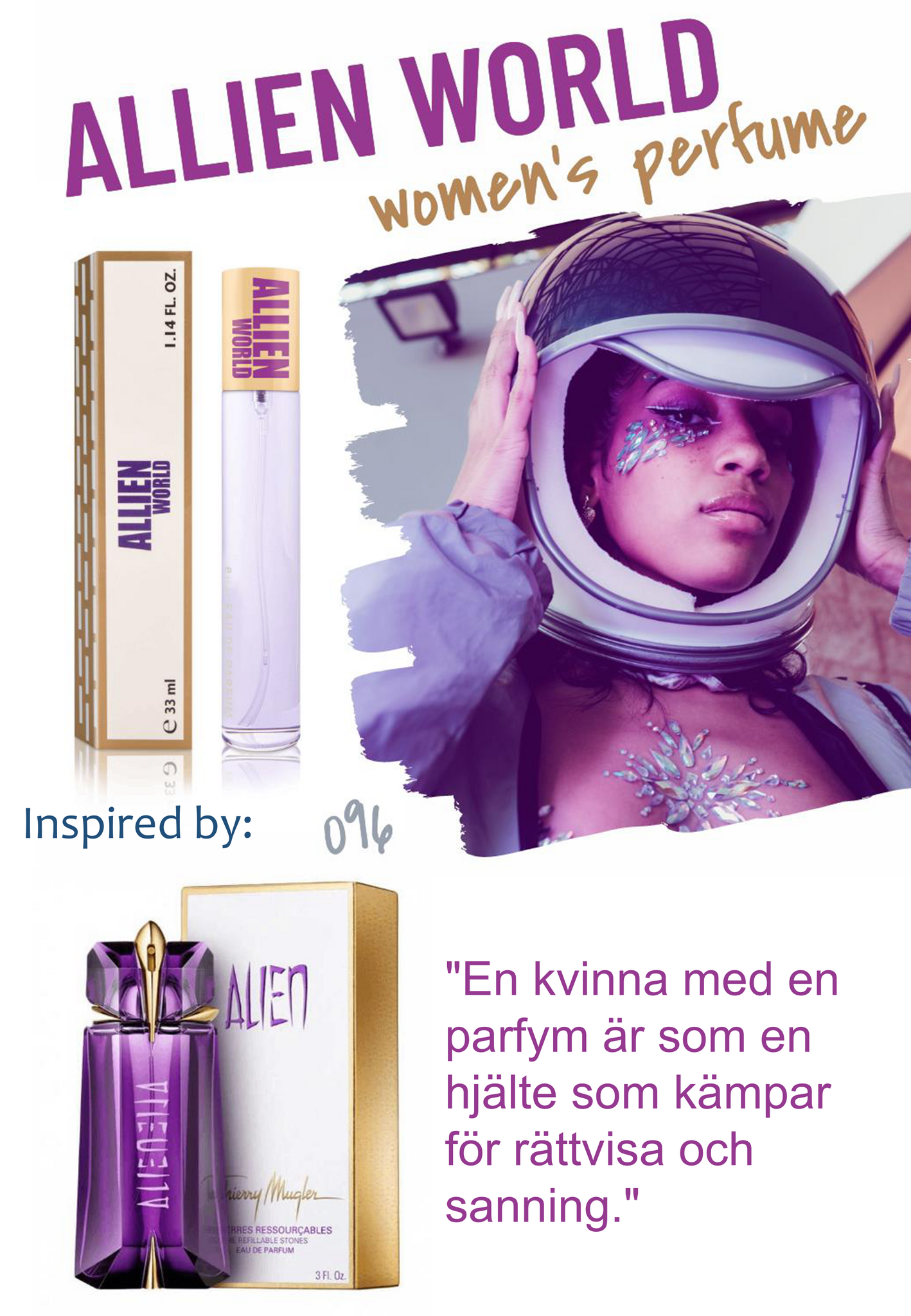 096. Allien World - mini parfym för kvinnor - inspirerad av ALIEN*
