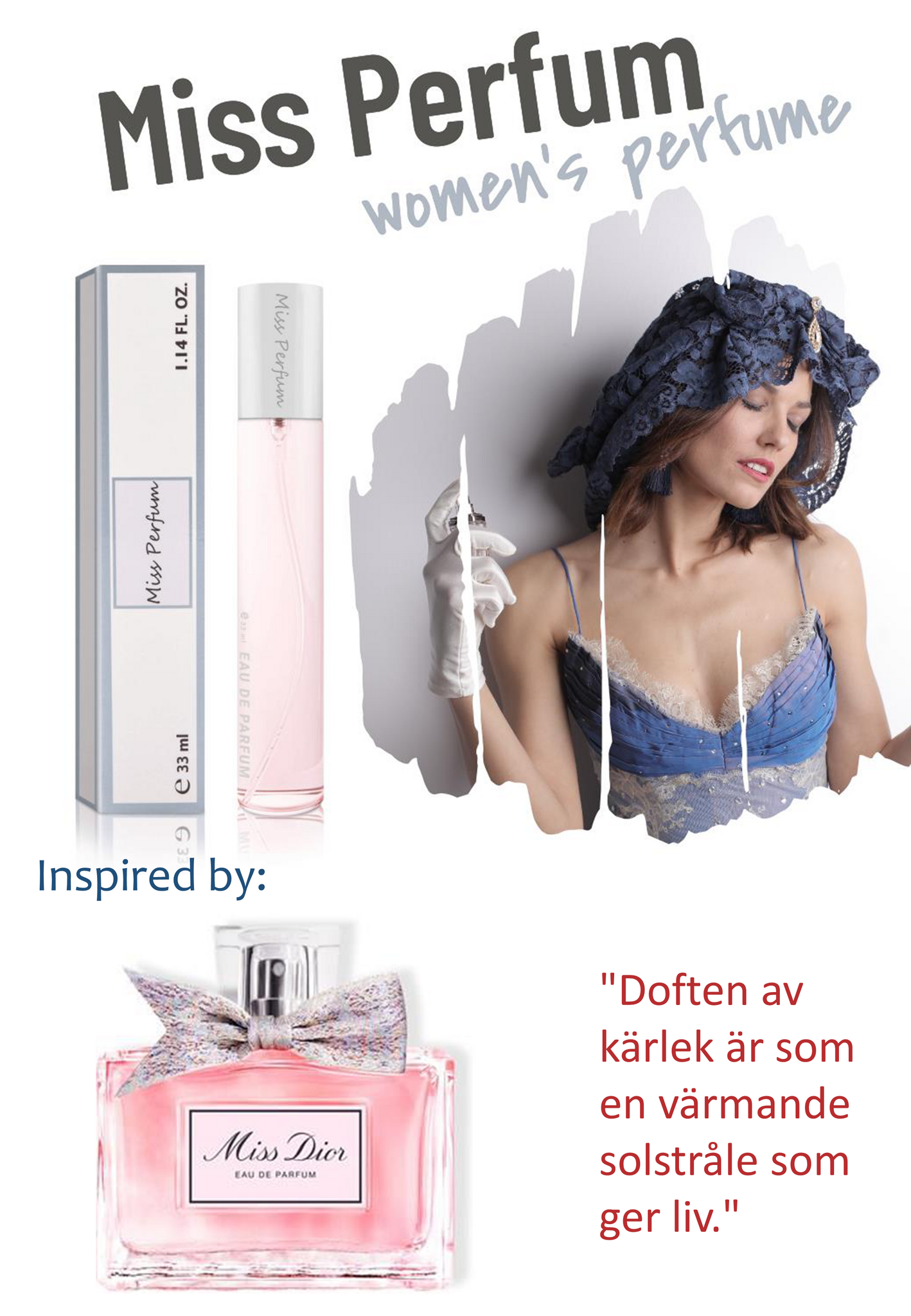 176. Miss Perfum - mini parfym för kvinnor - inspirerad av MISS LE PERFUM*