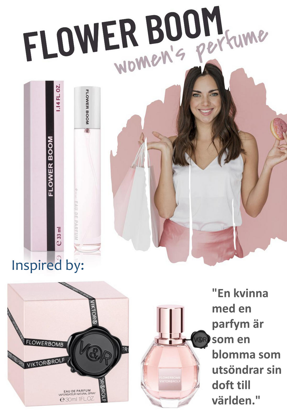 175. Flower BOOM - mini parfym för kvinnor - inspirerad av FLOWERBOMB*