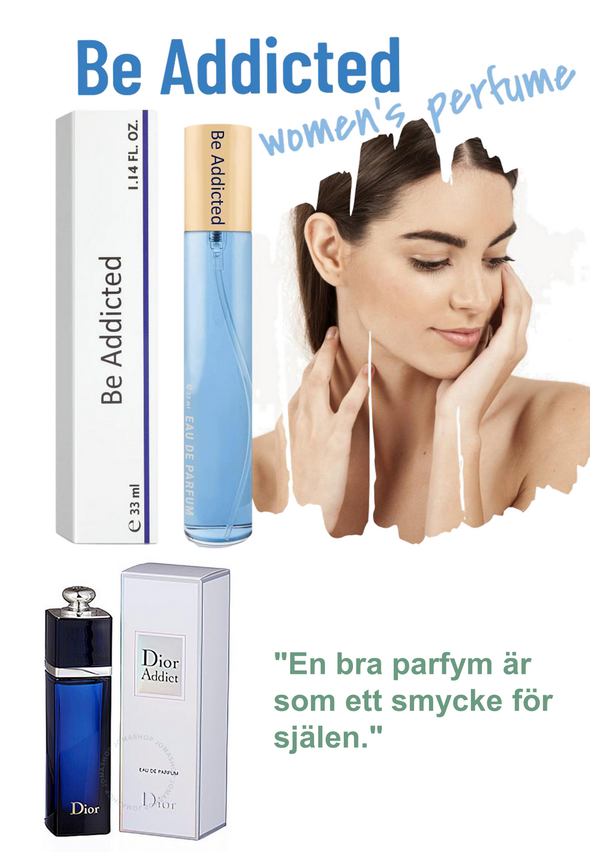 102. Be Addicted - mini parfym för kvinnor - inspirerad av ADDICT*