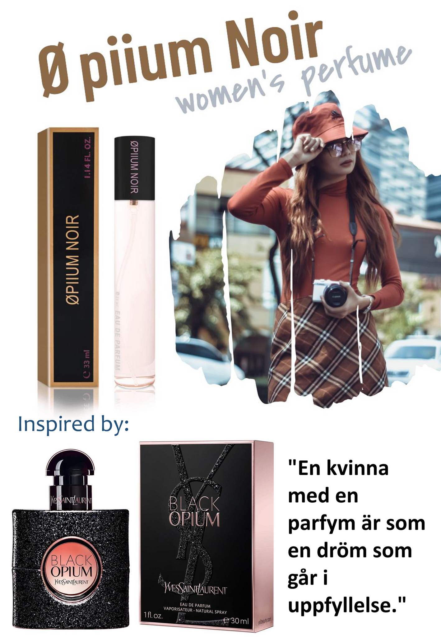 172. Ã˜piium Noir - mini parfym för kvinnor - inspirerad av BLACK OPIUM*