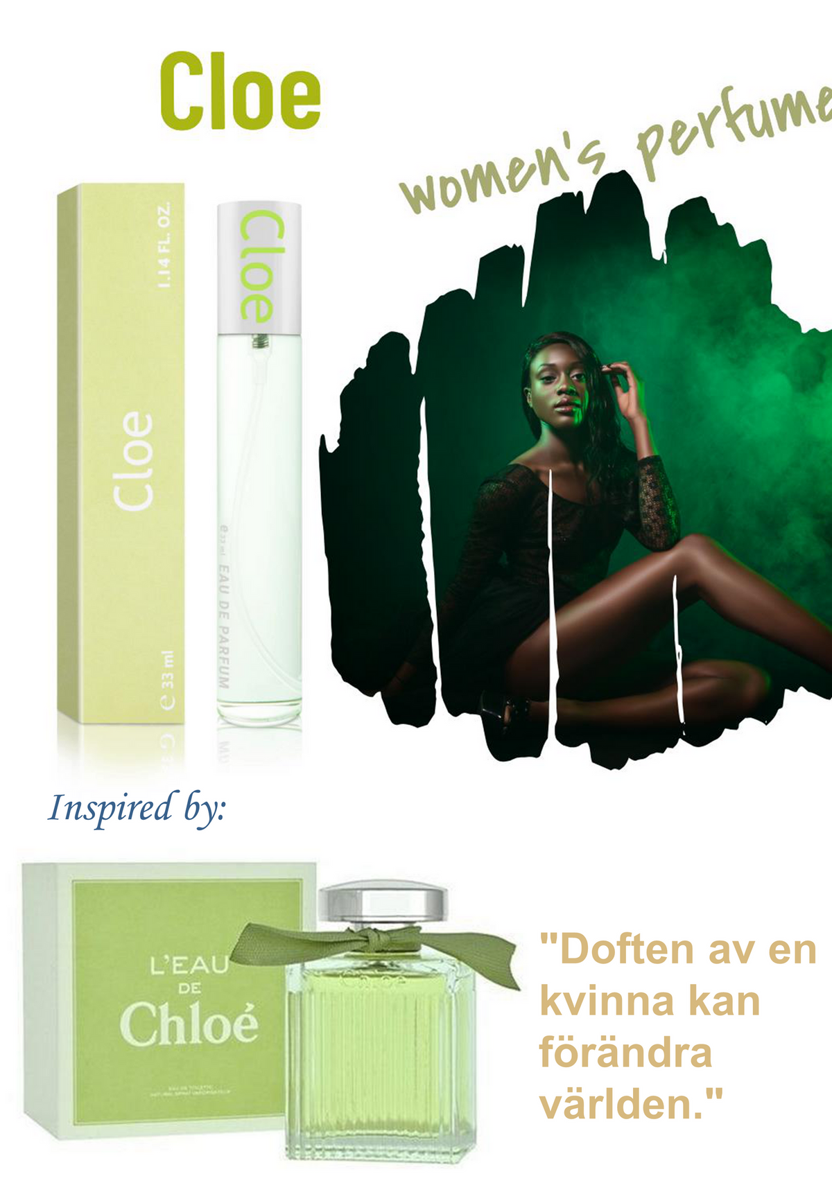 108. Cloe Green - mini parfym för kvinnor - inspirerad av L’EAU DE (GREEN)*