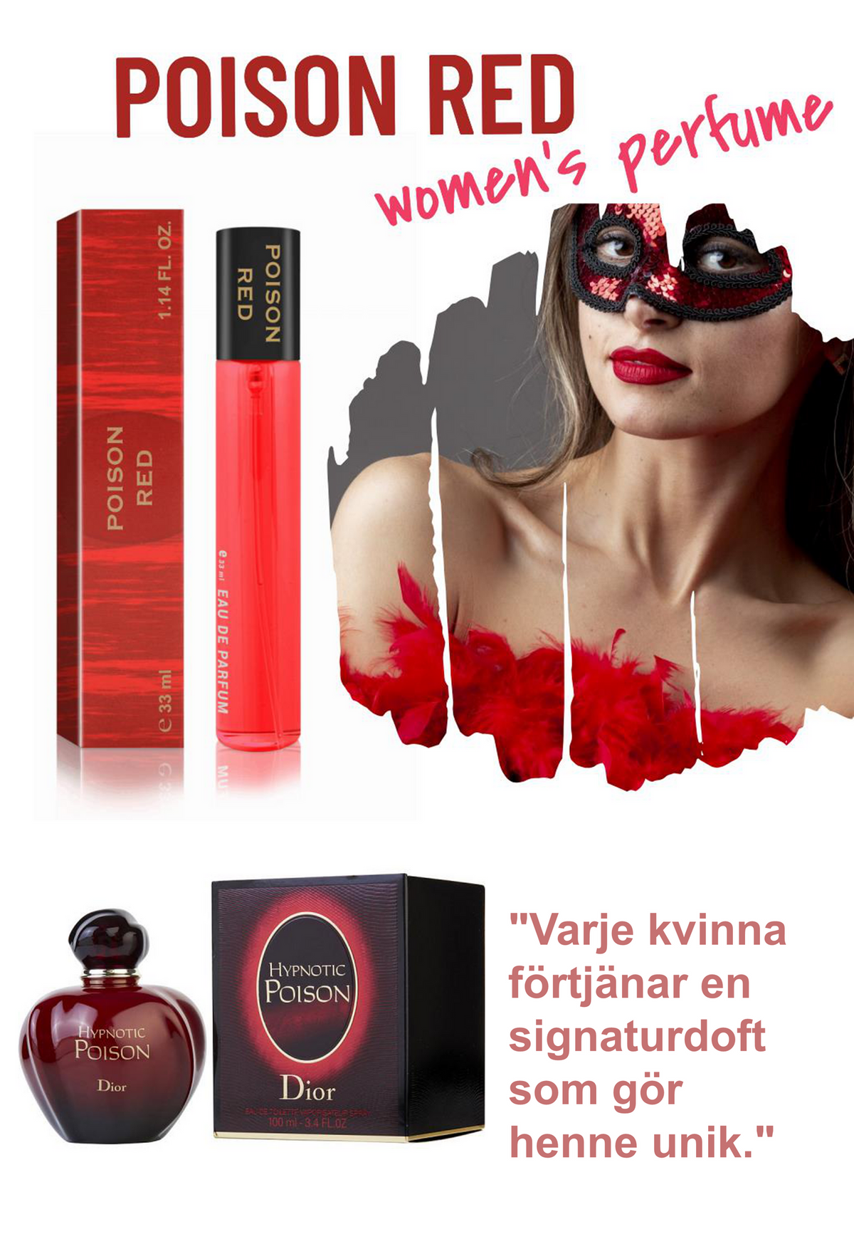 110. Poison Red - mini parfym för kvinnor - inspirerad av HYPNOTIC POISON*