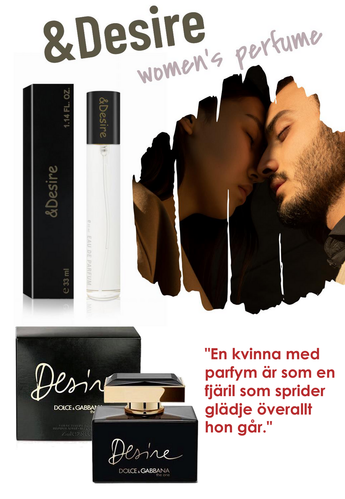 127. &Desire - mini parfym för kvinnor - inspirerad av THE ONE DESIRE*