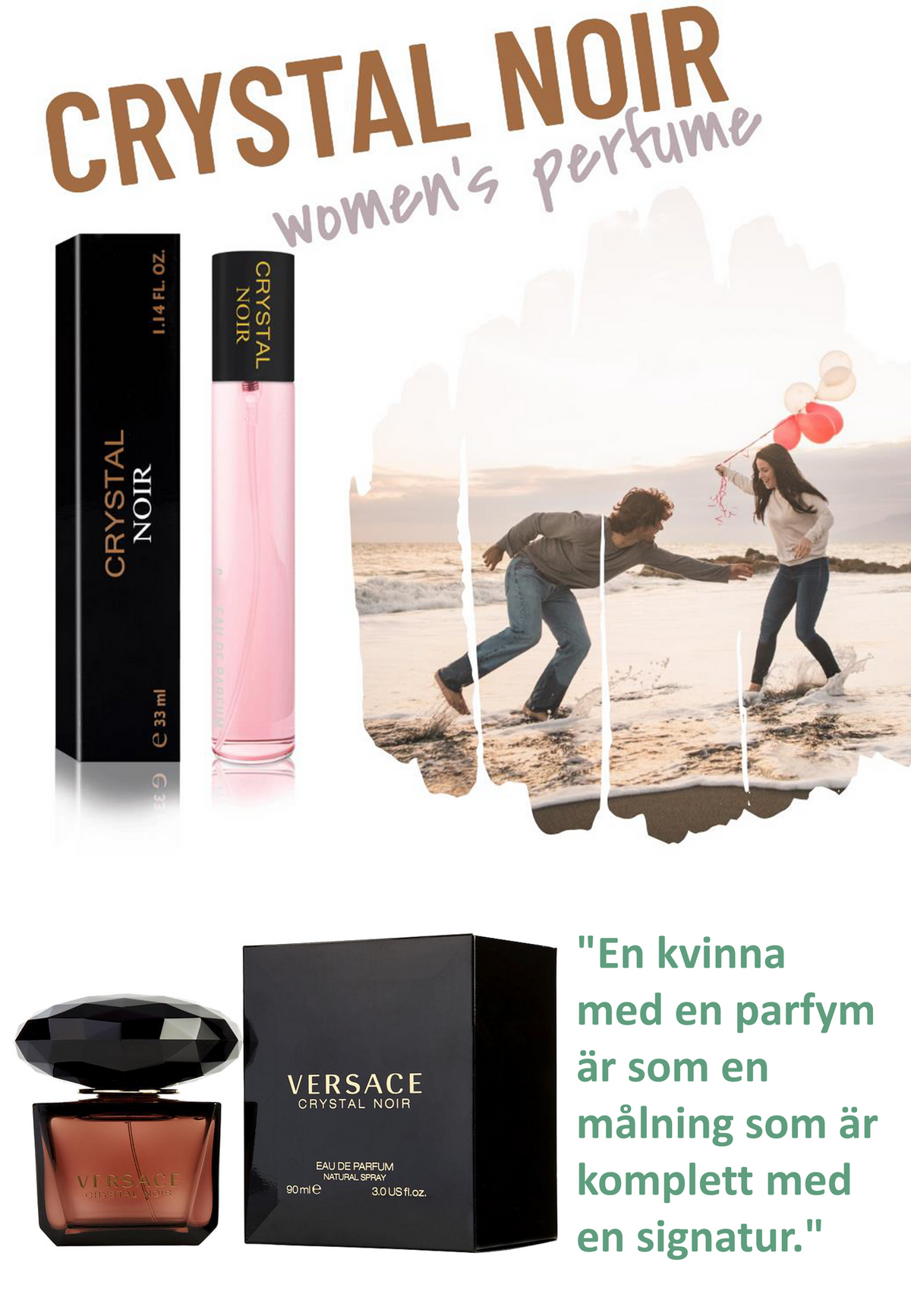 152. Crystal Noir - mini parfym för kvinnor - inspirerad av NOIR CRYSTAL*