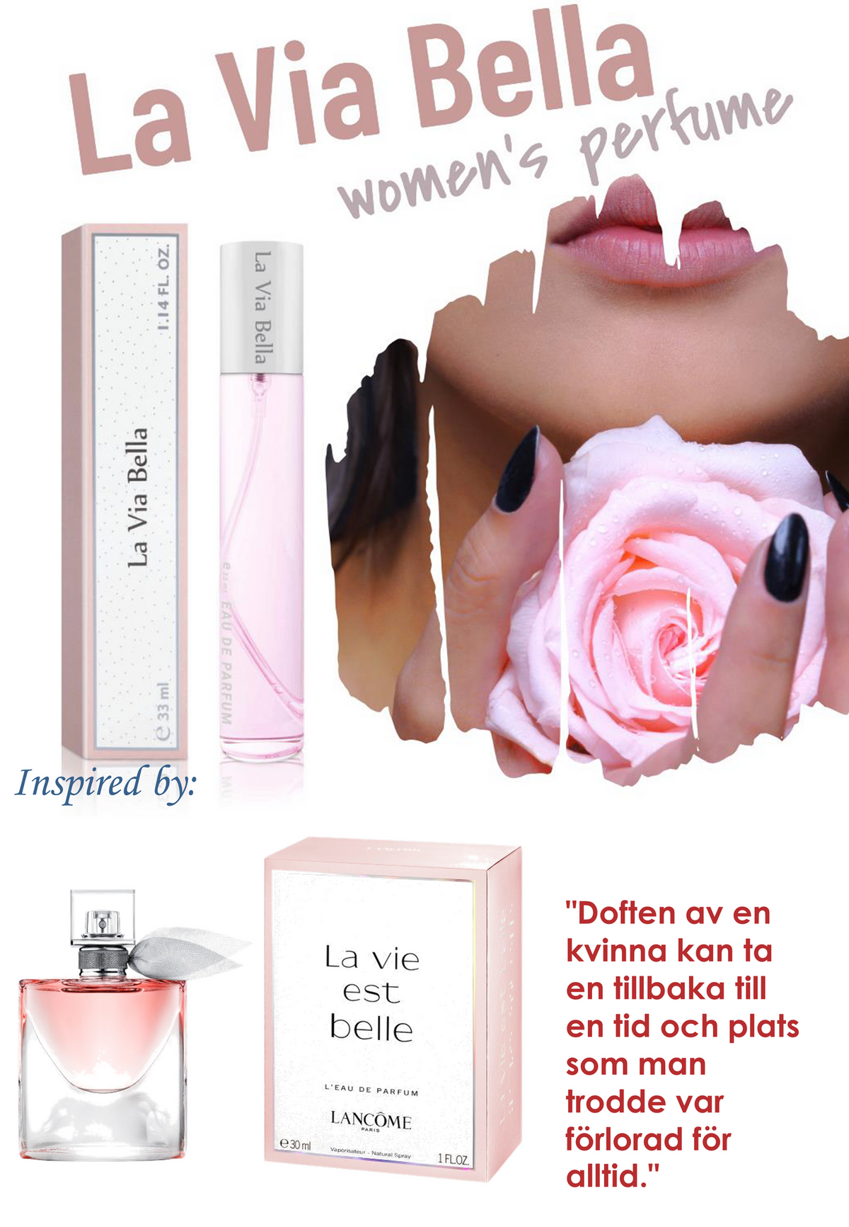 136. La Via Bella - mini parfym för kvinnor - inspirerad av LA VIE EST BELLE*