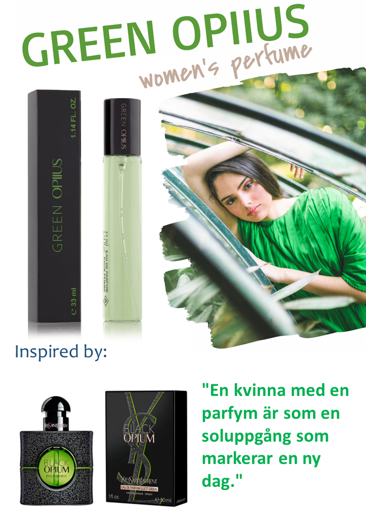 228. Green Opiius - mini parfym för kvinnor - inspirerad av BLACK OPIUM ILLICIT GREEN*